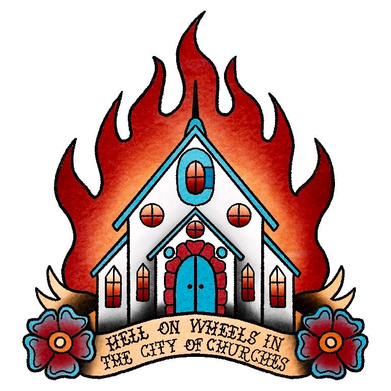 “Hell on Wheels” Sticker